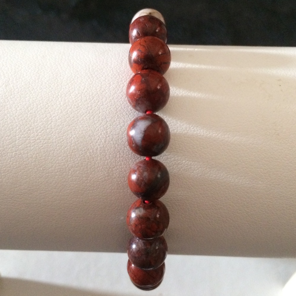 Red Sesame Jasper Power Stretch Bracelet